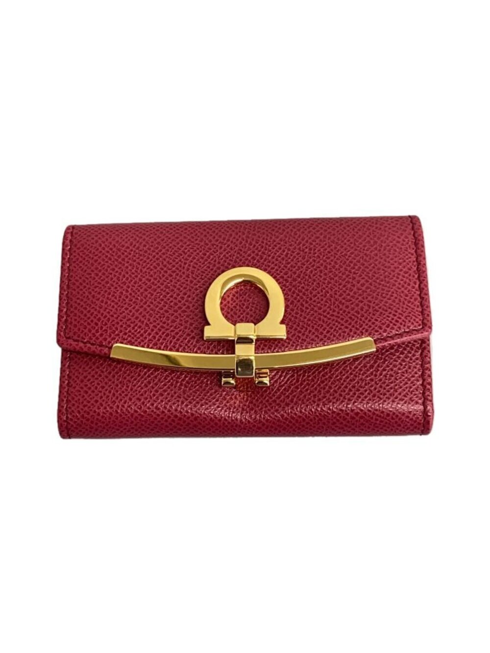 Salvatore Ferragamo Key Case Wallet Leather Bordeaux Gancini
